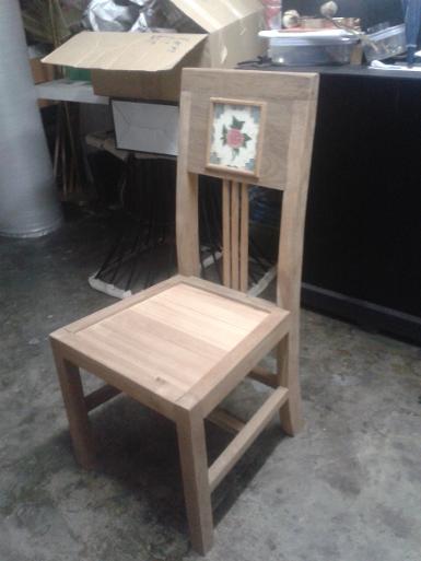 Teak chair with ceramic Teak chair with ceramic