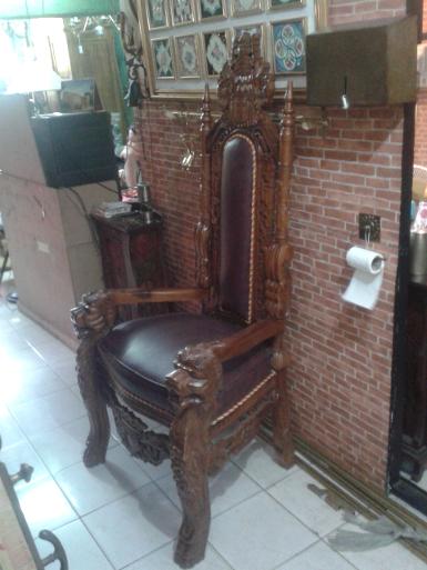 Arm chair teak wood with leather Arm chair teak wood with leather